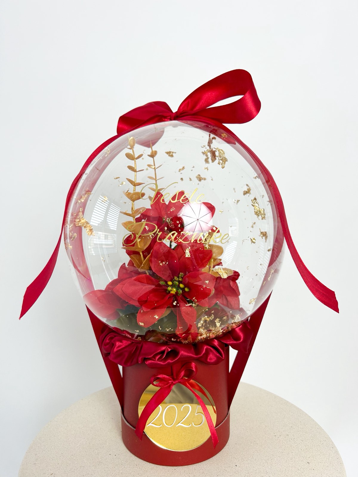 Božični balon rdeč