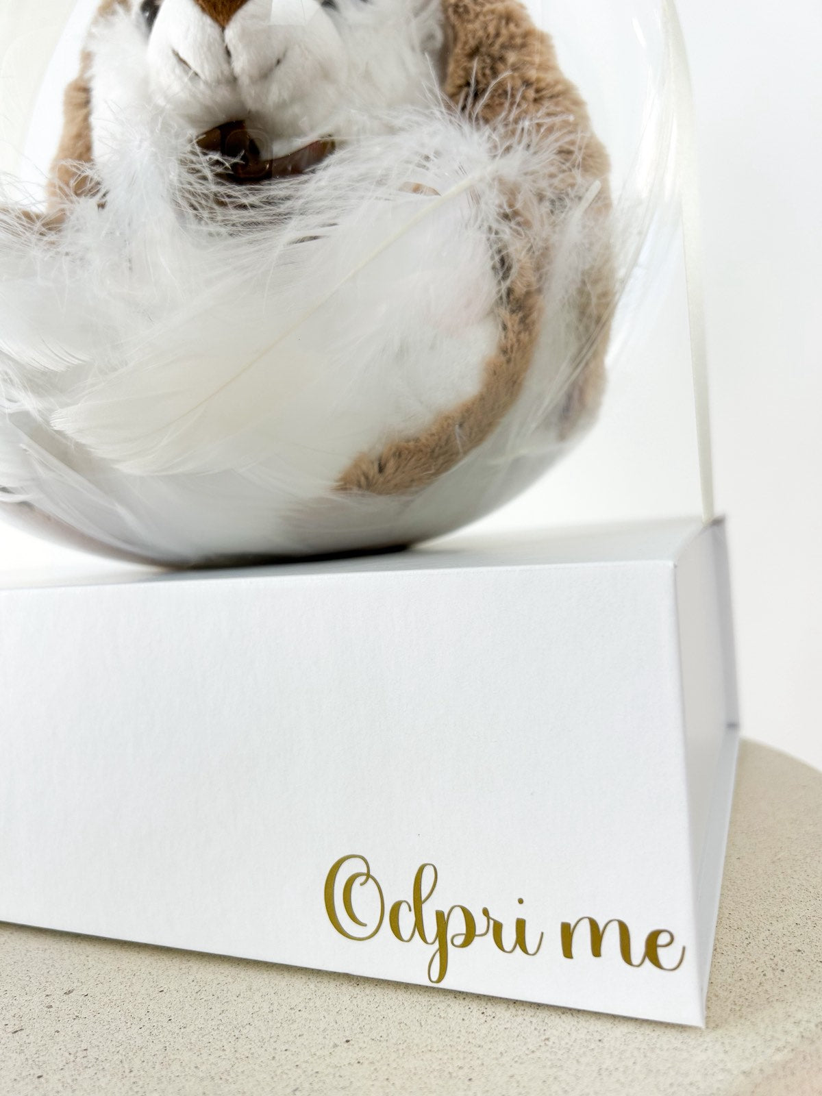 Rojstnodnevni balon z zajčkom bež