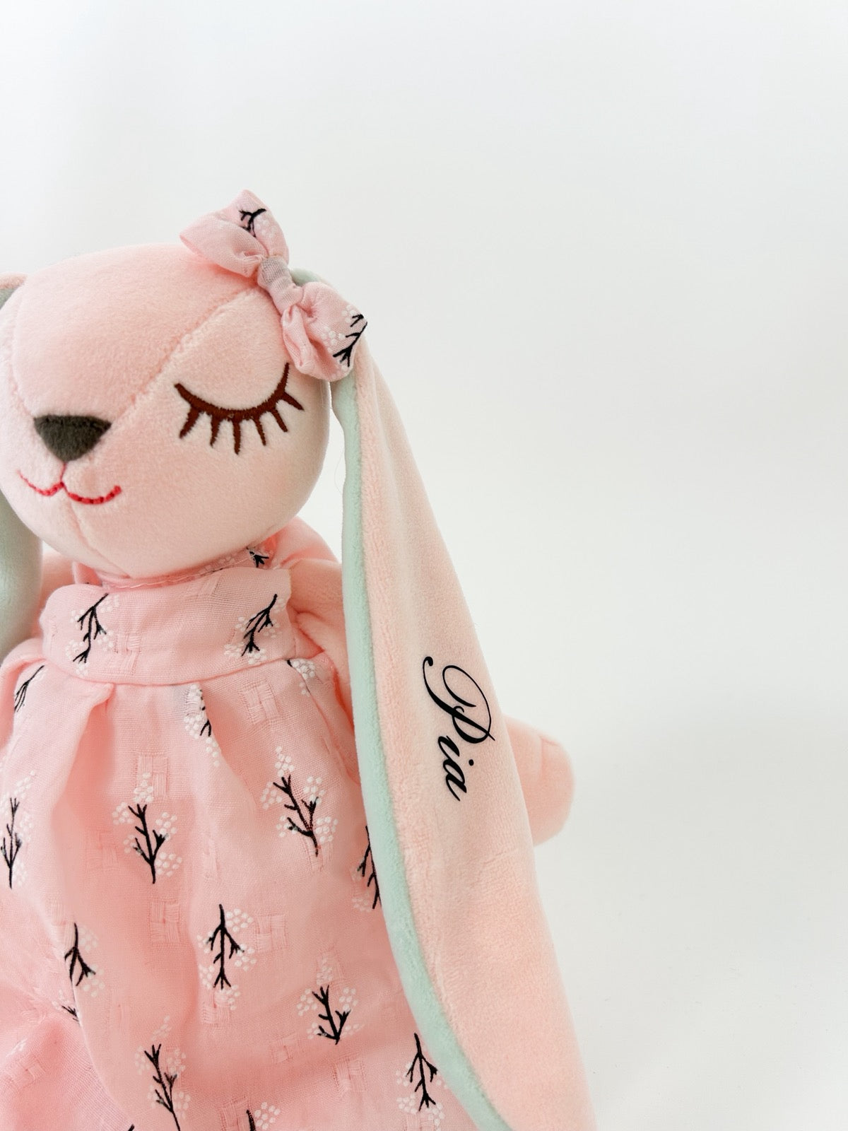 Darilni set personaliziranega zajčka in bodija roza