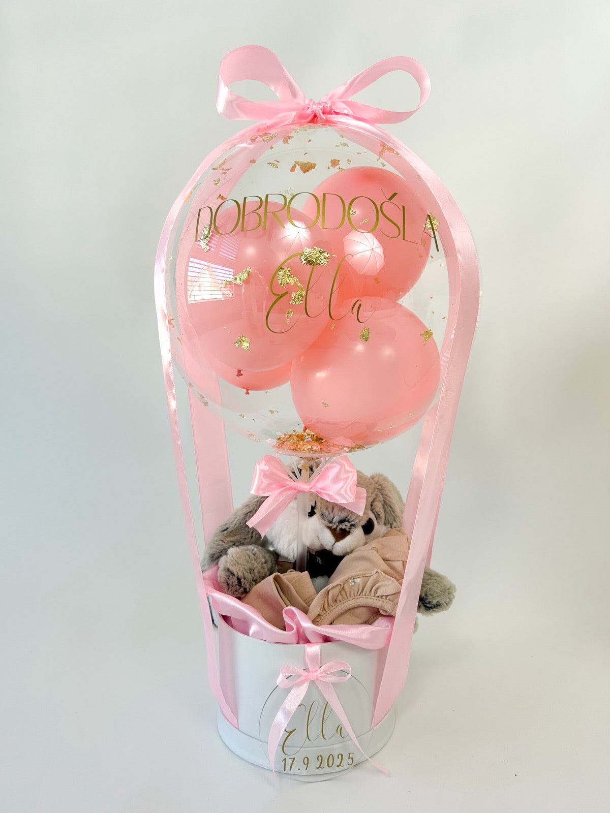 Hot air darilni set roza