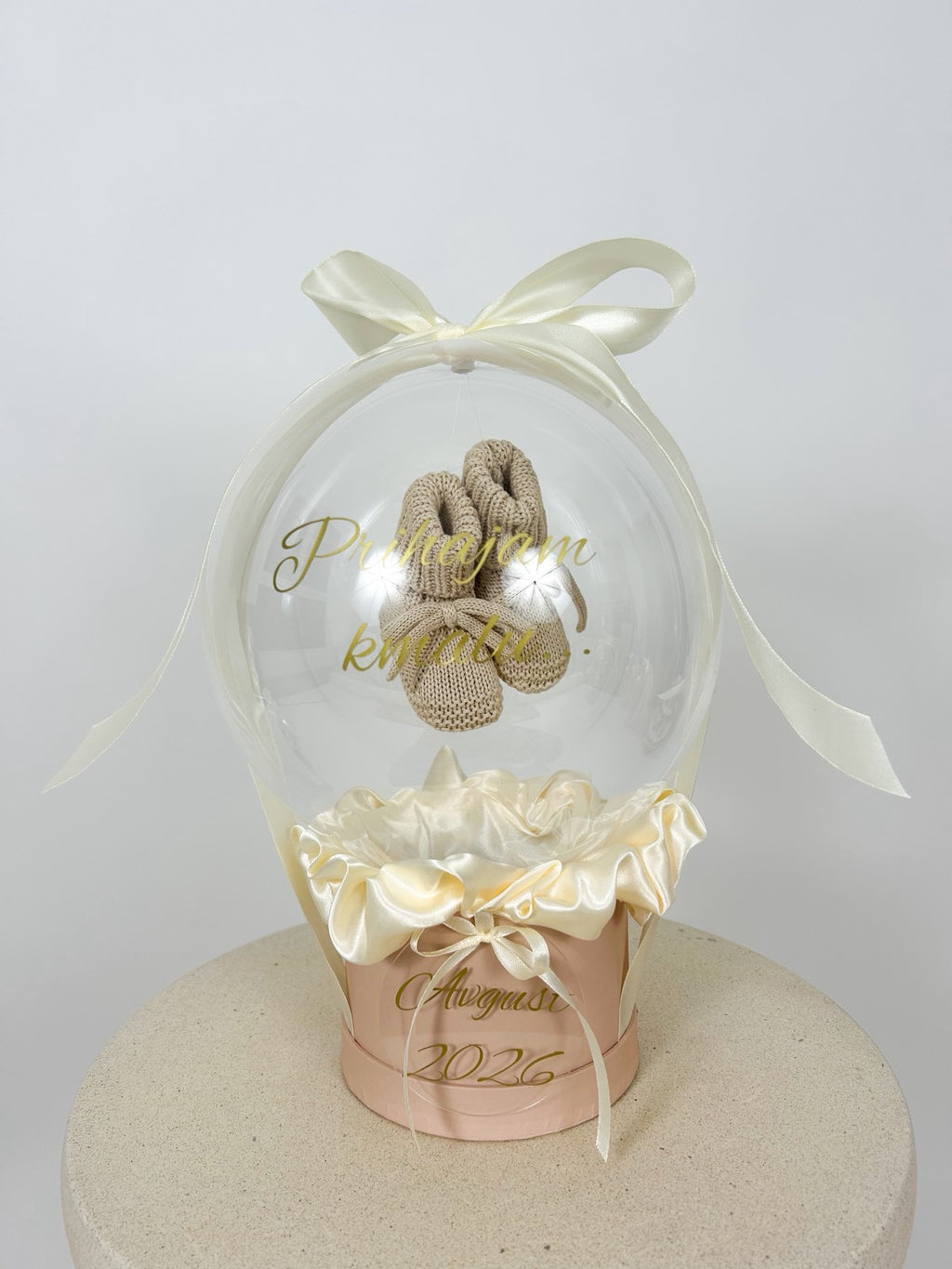 Mini balon s copatki bež