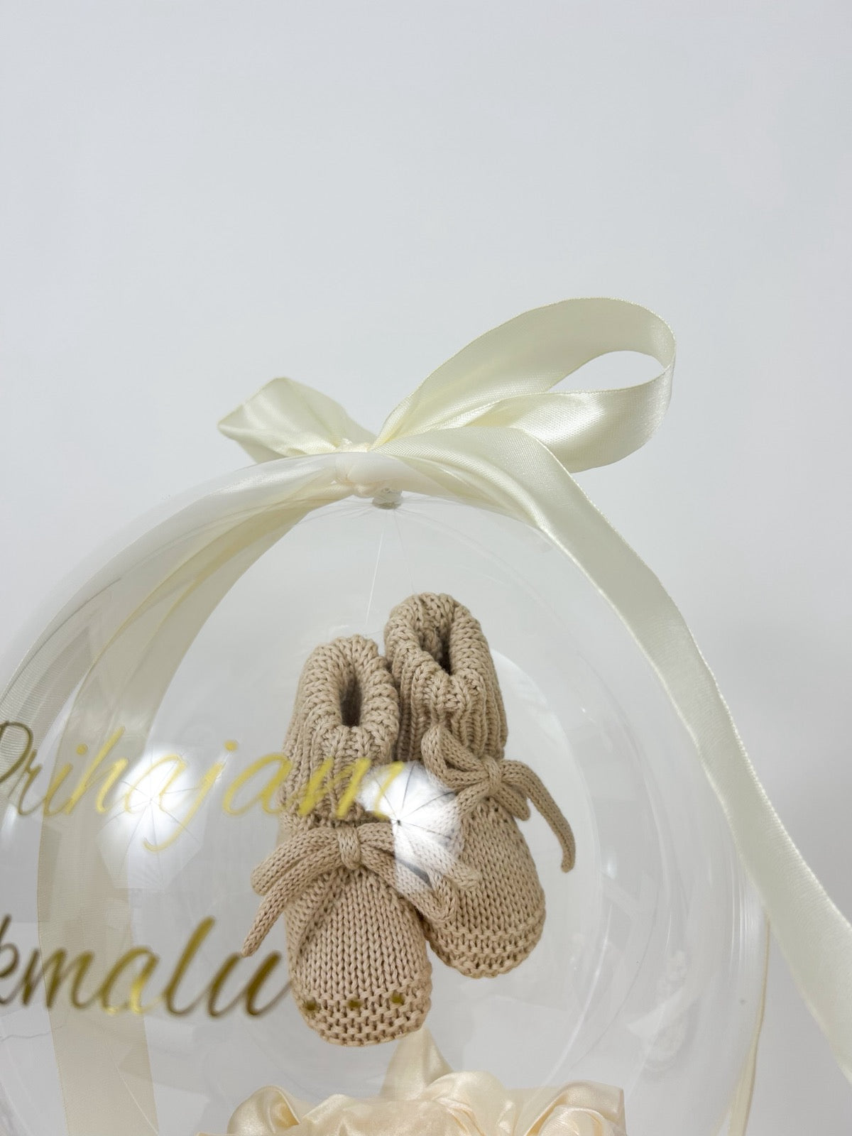 Mini balon s copatki bež