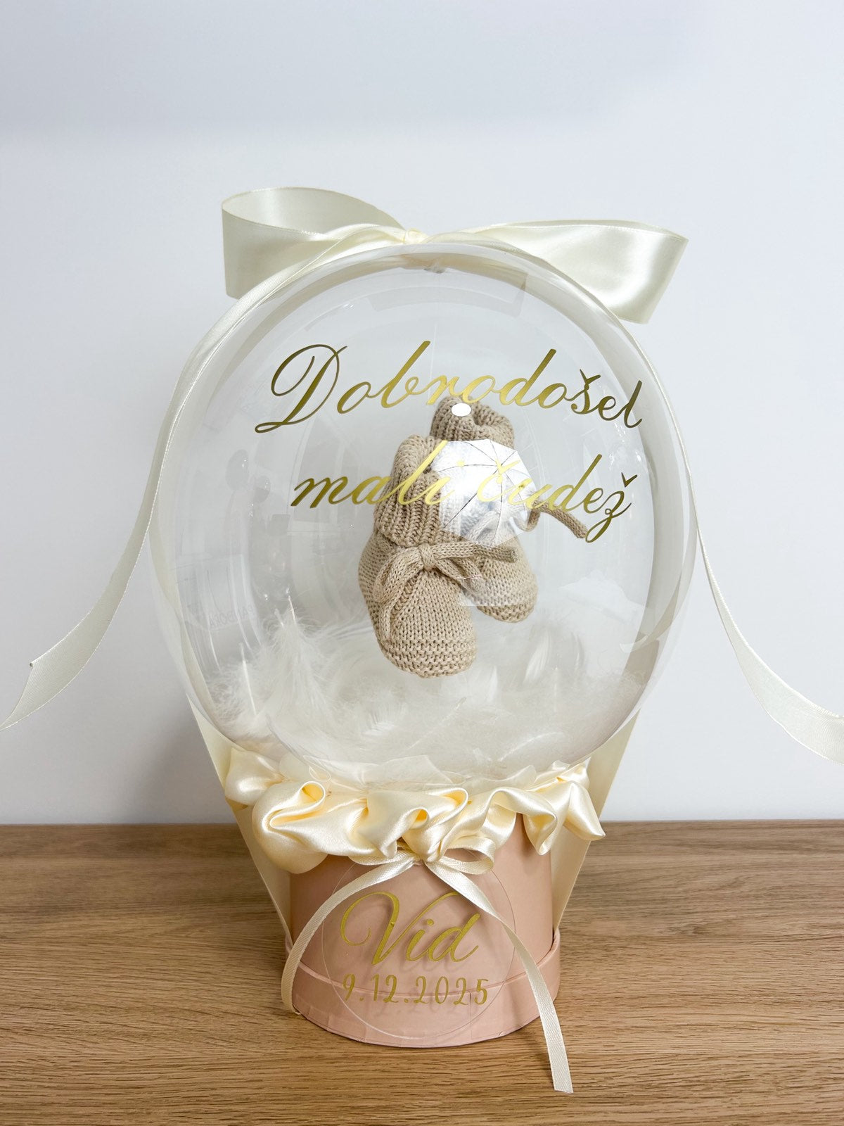 Mini balon s copatki bež