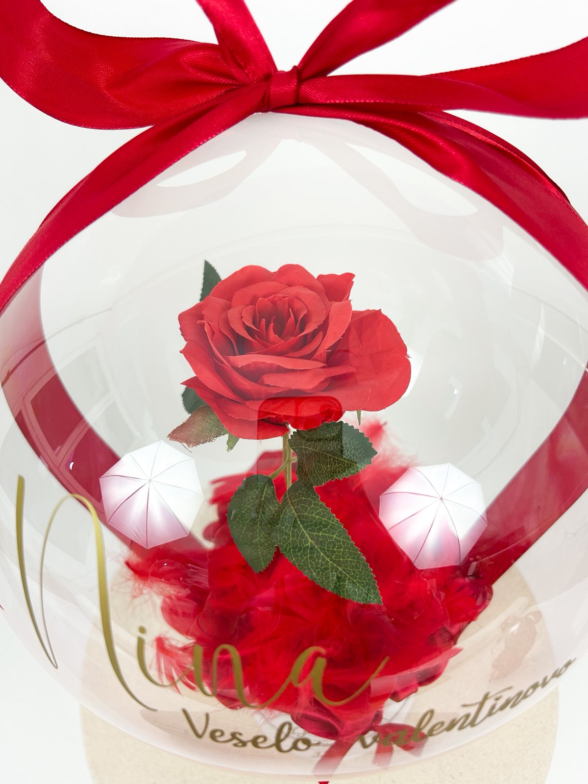 Valentinov balon z vrtnico