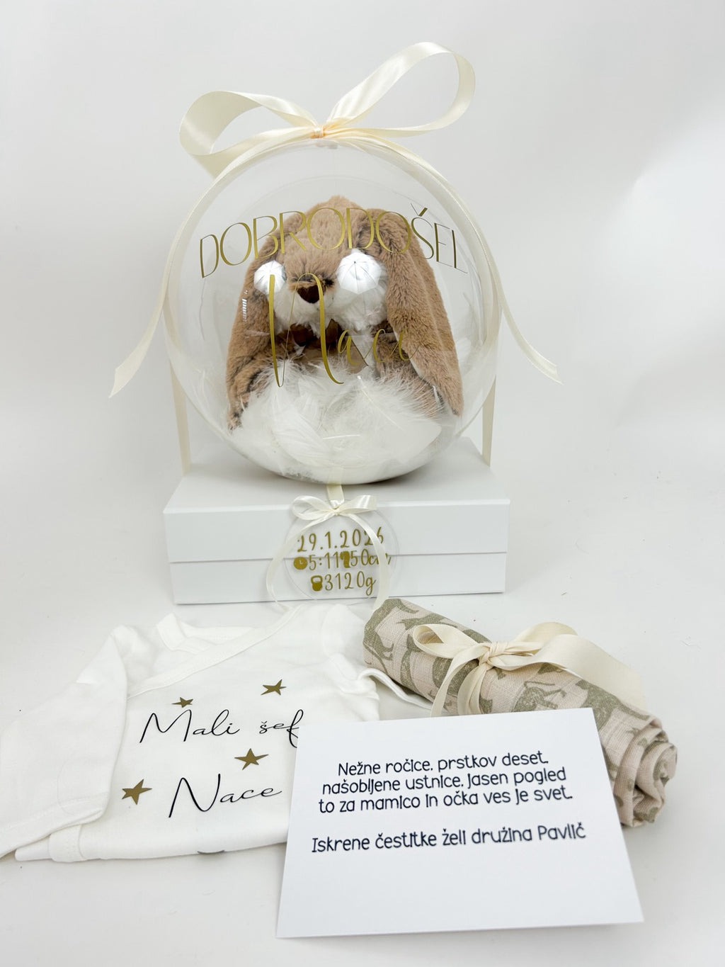 Darilni set MINI 4 delni bež