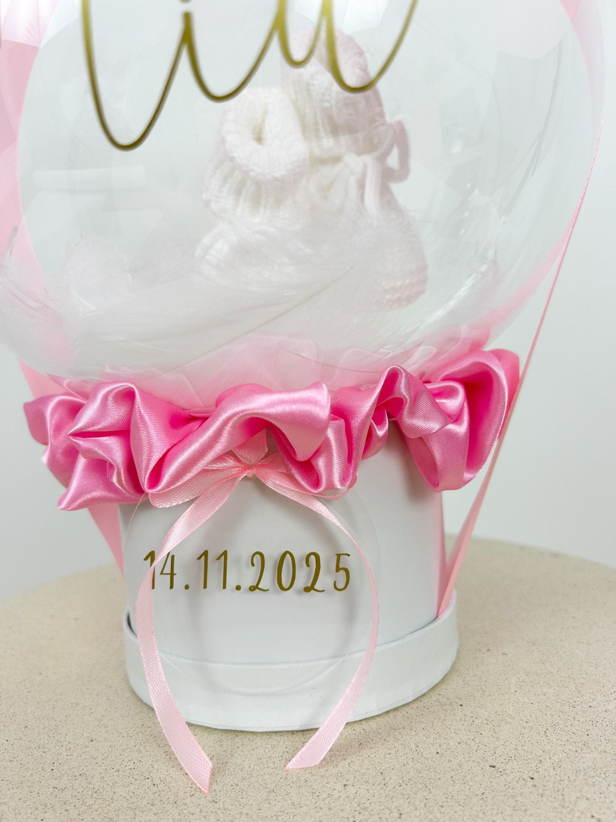 Mini balon s copatki roza