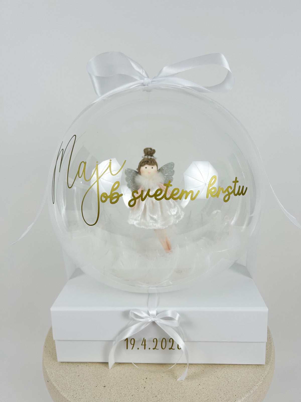 Krstni balon z angelčkom