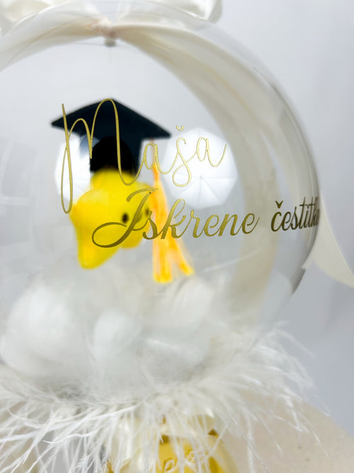 Balon ob diplomi s obeskom zvezdica