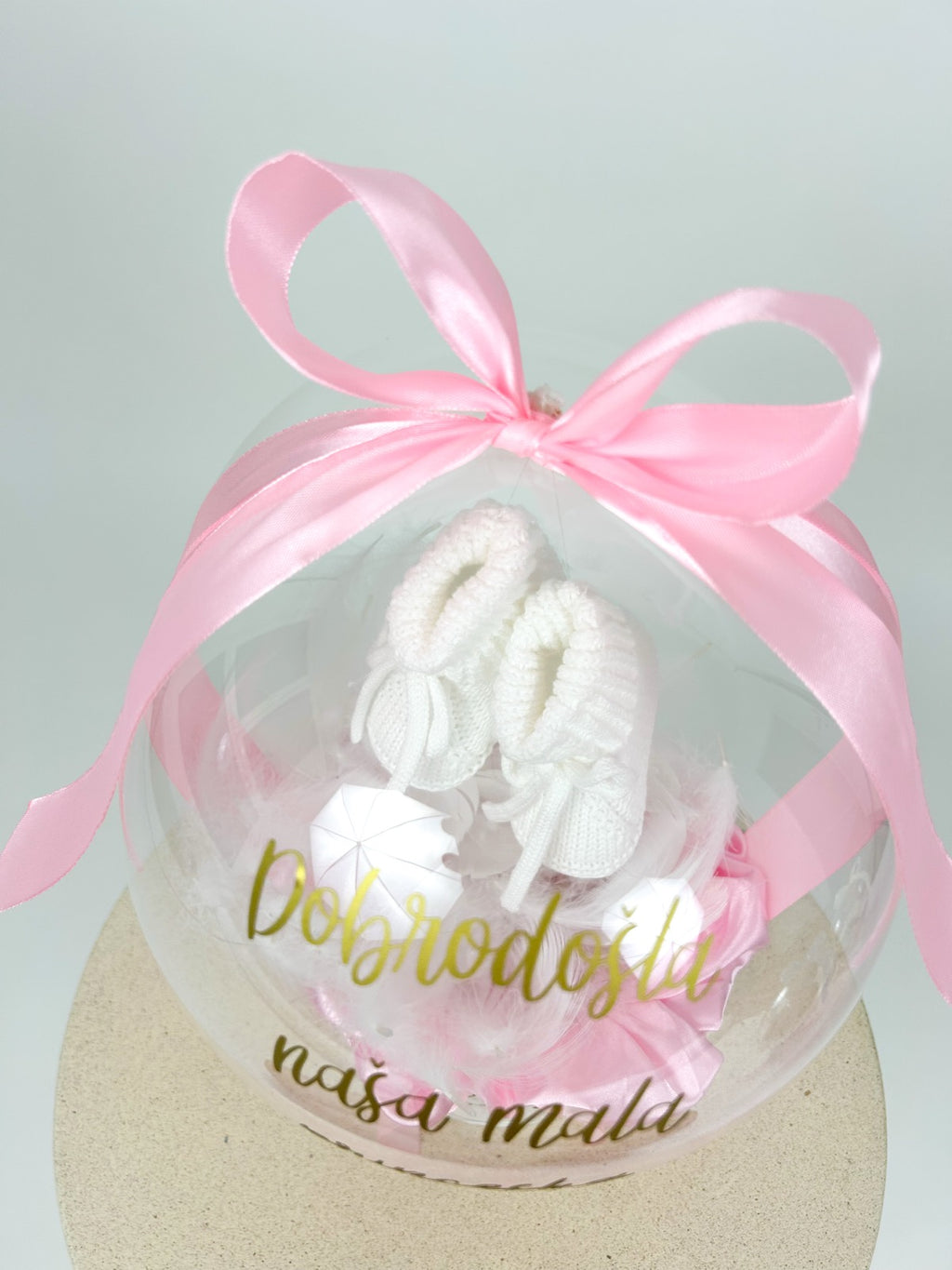 Mini balon s copatki roza